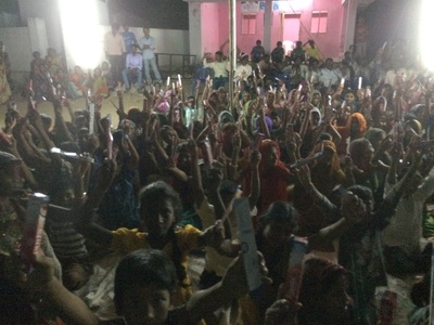 350 children seated